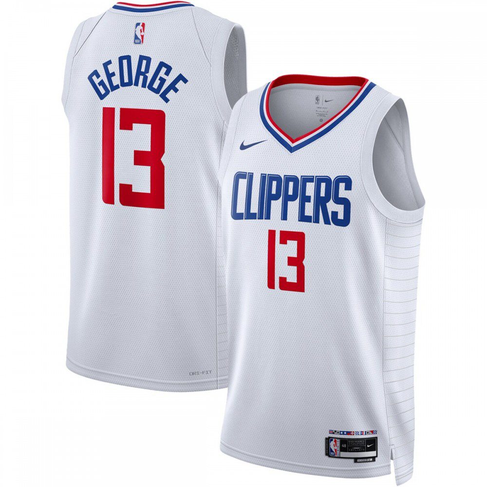 Paul George LA Clippers Unisex 2022/23 Swingman Jersey - Association Edition - White-Pro Kit Vault | Brand New 26/27 Sports Jerseys